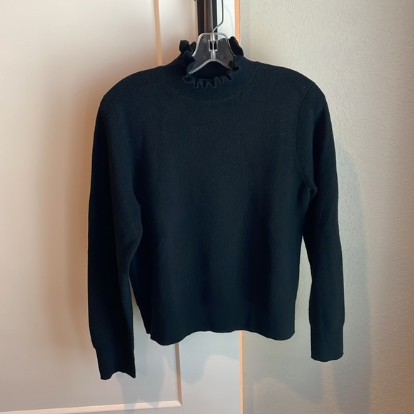 J. Crew Ruffle Neck Merino Wool Blend Sweater - Picture 6 of 10